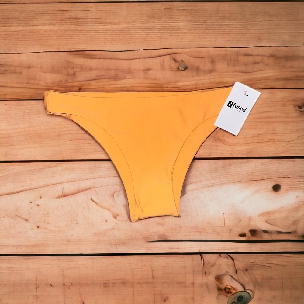 New with tags fused Hawaii yellow bikini size large bottom quality handmade